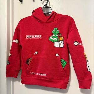 Red winter Minecraft Hoodie